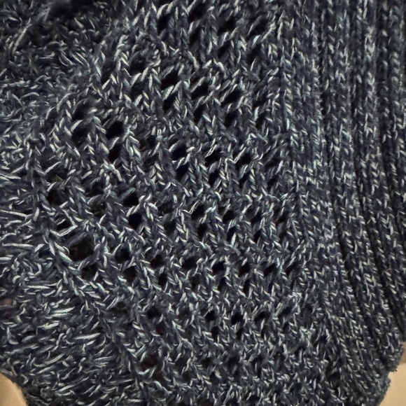 Eddie Bauer Open Front Two Tone Blue Knit Cardigan Sweater Size XL - Picture 5 of 10